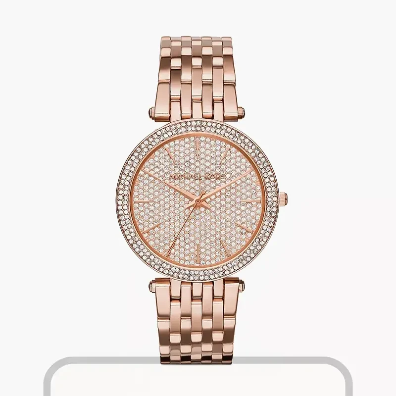 Michael Kors Darci Crystal Pave Rose Dial Ladies Watch- MK3439